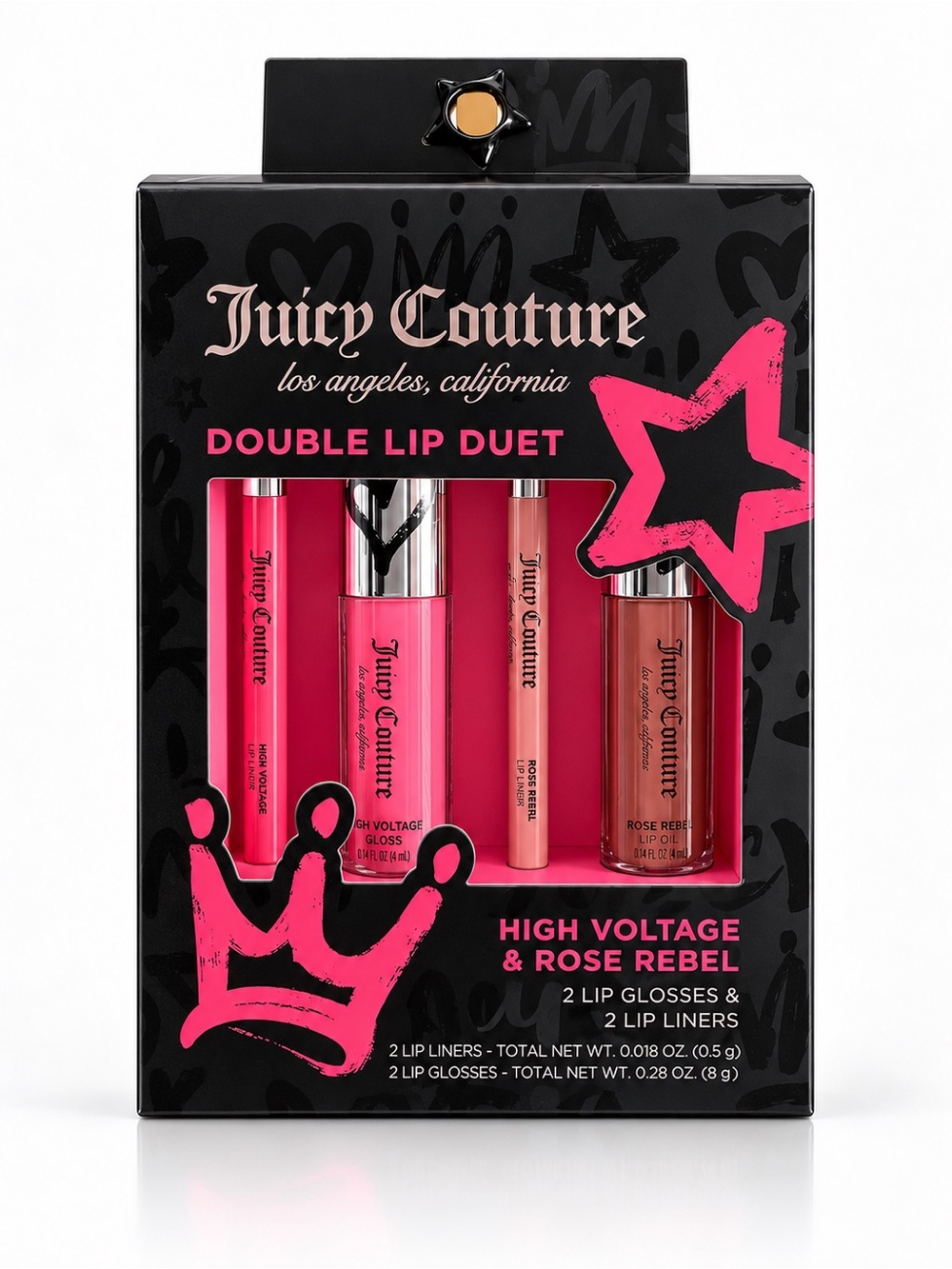 Juicy Couture Double Lip Duet – Hot Pink & Soft Brown Shades